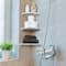 Gray White Floating Corner Wall Shelf Set